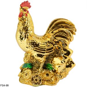 Vastu / Feng Shui Rooster On Coins for Confidence and Luck