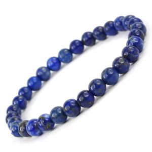 Lapis Lazuli 6 mm Round Bead Bracelet