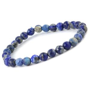 Lapis Lazuli AA 6 mm Faceted Bead Bracelet