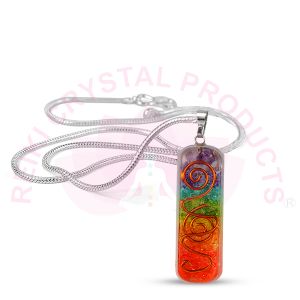 7 Chakra Orgone Crystal Stone Pendant With Chain