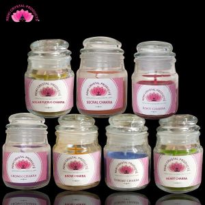 Energized Aroma Jar Candles by Reiki Grand Master for 7 Chakra Healing - 7 pc set