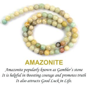 Amazonite 6 mm Round Loose Beads For Jewelry Making Bracelet, Necklace / Mala