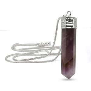 Amethyst Pencil Pendant With Chain