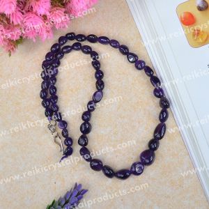 Natural Crystal Stone Amethyst Necklace for Women