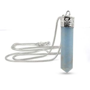 Angelite Pencil Pendant With Chain