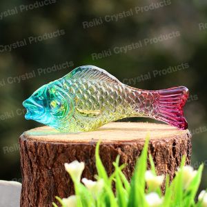 Feng Shui Color Glass Fish Showpiece