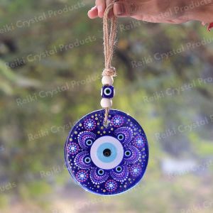Printed Evil Eye Nazar Battu Wall Hanging for Home Office. Size 110 mm 10 inch Length