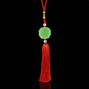 Car Decoration Hanging Accessories Feng Shui Green Jade Finish (Synthetic) Sun for Car, Home