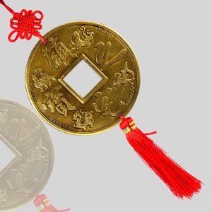 Car Decoration Hanging Accessories Feng Shui Hanging 5 Inch Coin for Car, Home