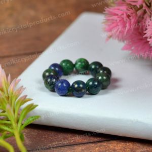 Azurite Stone Beads Ring 