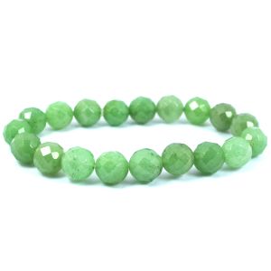 Green Jade Faceted 10 mm Bracelet