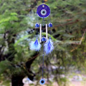 Fengshui Evil Eye Wind Chimes Hanging for Window Balcony Decor Home Endurance Door Decoration