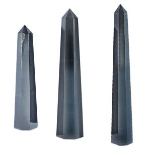 Black Agate Crystal Pencil / Obelisks