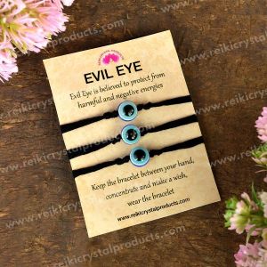 Evil Eye Wrist Band With Black Thread Protection, Negativity Band Pack of 3 pc
