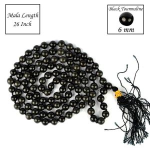 Eye Obsidian 6 mm 108 Round Bead Mala
