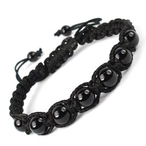 Black Onyx 8 mm Bead Thread Bracelet