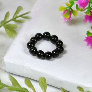 Black Onyx Stone Beads Ring 