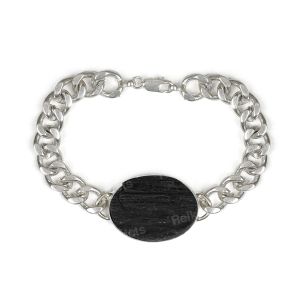 Natural Black Tourmaline Gemstone Oval Shape Bracelet For Boys