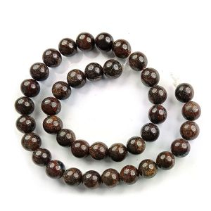 Bronzite 10 mm Round Loose Beads for Jewelery Making Bracelet, Necklace / Mala