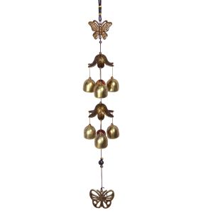 Fengshui Butterfly Wind Chime Hanging for Window Balcony Decor Home Endurance Door Decoration 6 Bell