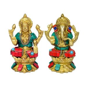 Brass laxmi Ganesha god for Home Decor, Gifting -1350-1450 Gram Approx 