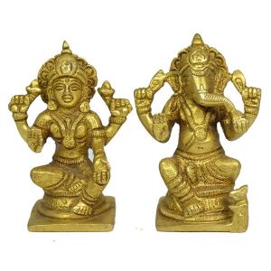 Brass laxmi Ganesha god for Home Decor, Gifting -580-650 Gram Approx 