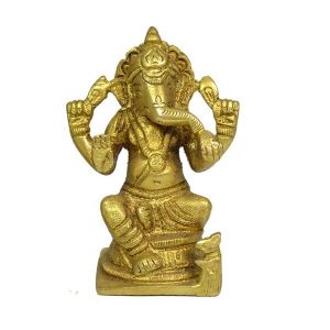 Brass Ganesha for Home Décor, Gifting, Diwali-300-350 Gram Approx 
