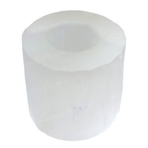 Selenite Candle Stand