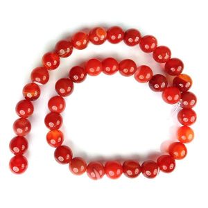 Carnelian 10 mm Round Loose Beads for Jewelry Making Bracelet, Necklace / Mala