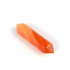Carnelian Double Terminated Pencil for Reiki Healing and Crystal Healing Stones 1 Inch Approx (Color : Orange)