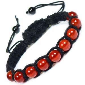 Carnelian Bracelet 8mm Beads Thread Bracelet for Healing