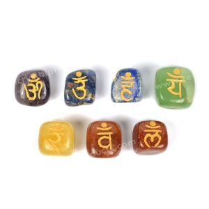 7 Chakra Tumble Stone Symbol Set Energized by Reiki Grandmaster
