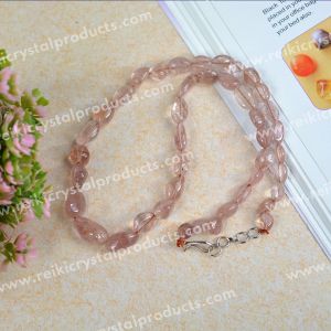 Natural Crystal Stone Cherry Quartz Necklace for Women