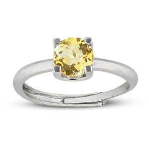 AAA Adjustable Citrine Gemstone Ring for Women Girls