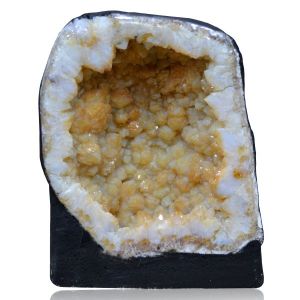 Natural Citrine Geode Cluster Caves for Wealth (Weight 7.28 Kg Approx)