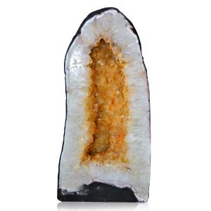 Natural Citrine Geode Cluster Caves for Wealth (Weight 14.38 Kg Approx)