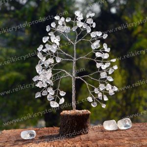 Clear Quartz Natural Chips 100 Beads Tree