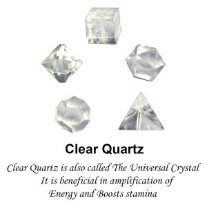 Clear Quartz Geometry 5 Pc Set