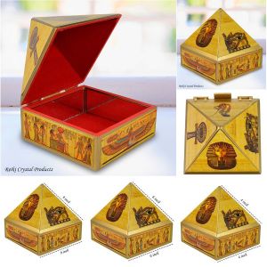Wooden Pyramid Wish Box Egyptian Sticker