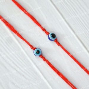 Evil Eye Band With Red Thread Protection, Negativity Band Pack of 2 pc