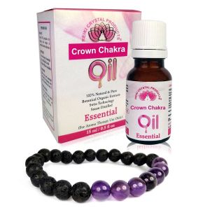 Crown Chakra Essential Oil - 15 ml  with Aroma Therapy Bracelet
