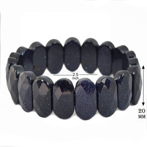 Goldstone Blue Bracelet Reiki Healing - Chakra Bracelet for Unisex