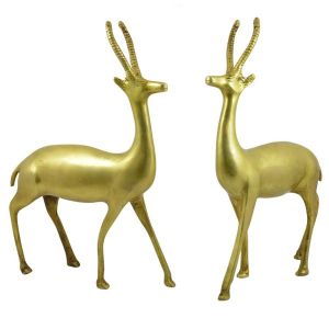 Golden Brass Deer Pair in big size