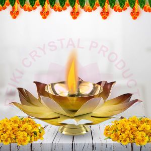 Brass Lotus Shape Akhand Jyot Diya 