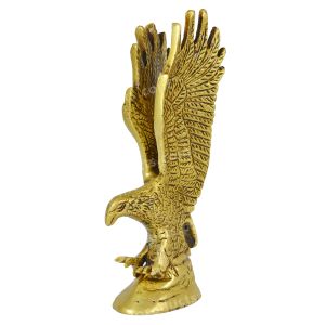 Brass Eagle Vastu, Feng Shui Flying Golden Eagle Spreading Wings for Remedy for Negativity