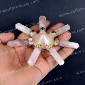 Rose Quartz Energy Generator Chakra Beads - 7 Pencils 