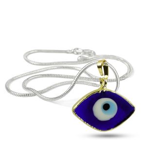 Blue Turkish Evil Eye Shape Pendant 20mm Approx