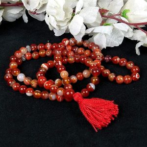 Red Hakik Tasbeeh Stone  Tasbeeh for Muslim Prayer 8 mm 99 Beads