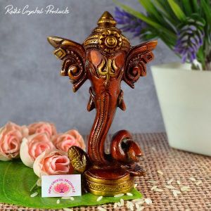 Ganesha Brass with stone Idol for Diwali Pujan and Home Decor