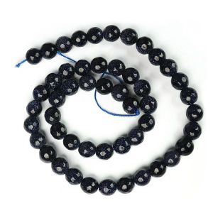Goldstone Blue 8 mm Faceted Beads for Jewelery Making Bracelet, Necklace / Mala